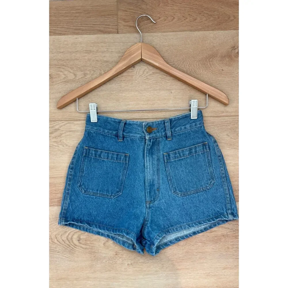 Mollusk Denim Shorts High Rise Blue Size XS - Picture 4 of 8